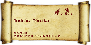 András Mónika névjegykártya
