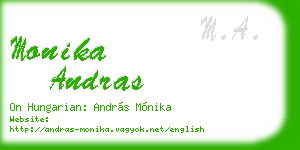 monika andras business card