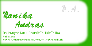 monika andras business card